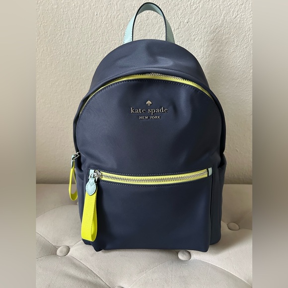 KATE SPADE Chelsea The Little Better Nylon Backpack Medium Bag Blazer Blue - Picture 7 of 8